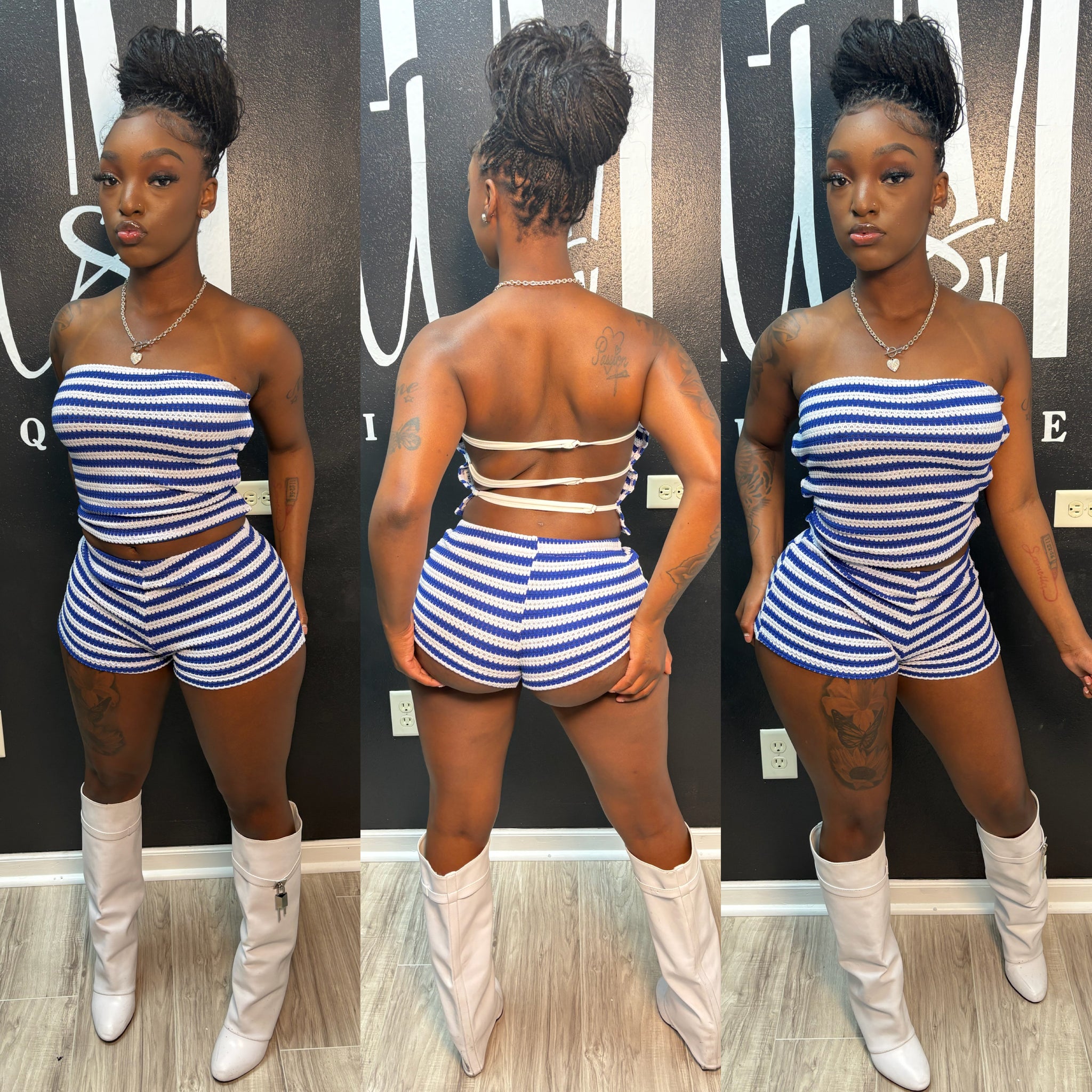 Knitted stripes set